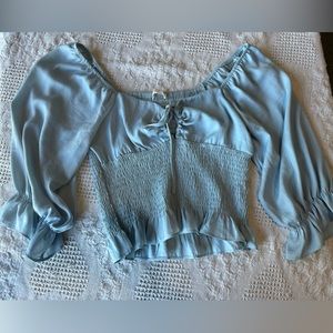 Light blue boutique top